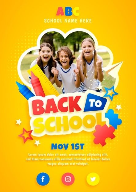 School Advertising, Abc School, Pc Photo, Hansel Y Gretel, Back School, Back To School Fashion, School Banner, School Event, Welcome Back To School