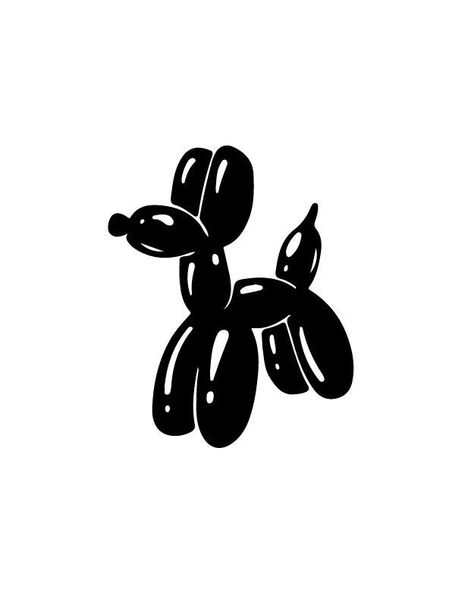 Balloon Dog Tattoo, Small Wrist Tattoo, Tattoo Vintage, Desain Buklet, Black And White Stickers, Small Wrist Tattoos, Wrist Tattoo, Small Boho, Balloon Dog