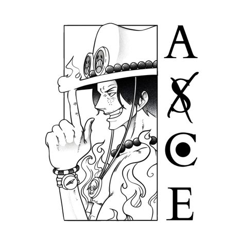 Portgas D Ace Manga, One Piece Whitebeard Pirates, Ace Tattoo One Piece, One Piece Whitebeard, Ace Manga, Whitebeard Pirates, Ace Tattoo, Ace One Piece, Ace And Luffy