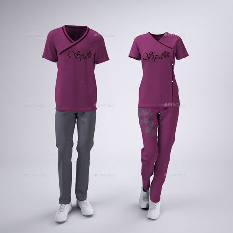 Spa, Hair and Beauty Salon Staff, Massage Therapy Uniforms Mock-Up #Ad #Beauty, #Affiliate, #Salon, #Spa, #Hair Makeup Studio Decor, Salon Uniform, Best Uniforms, Spa Uniform, Spa Hair, Staff Uniforms, Scrubs Outfit, Cheerleader Costume, Uniform Shirts