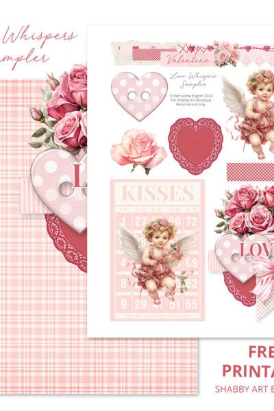 Love Whispers, Shabby Art Boutique, Art Boutique, Creative Friends, Free Vintage Printables, Free Love, Junk Art, Craft Corner, Digital Kit