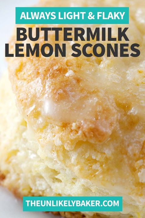 Try this easy no-fail lemon buttermilk scones recipe for perfect lemon buttermilk scones every time! They are light, flaky, and ready in 15 minutes! You don’t even need an electric mixer. Perfect for brunch, afternoon tea, baby and wedding showers, and more. Recipe That Uses Buttermilk, Sweet Buttermilk Biscuits, Blueberry Lemon Scones Recipe, Recipes To Use Buttermilk, Fall Meals For A Crowd, Cheesecake Scones, Drop Scones Recipe, Buttermilk Scones Recipe, Buttermilk Scone Recipe