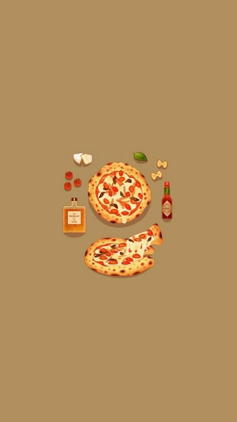 Pizza Wallpaper Backgrounds, Bread Wallpaper, Pizza Wallpaper, Food Wallpapers, 귀여운 음식 그림, Cocoppa Wallpaper, Cute Food Drawings, Food Drawings, Food Wallpaper