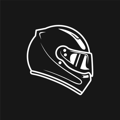 Motorcycle Icon, Helmet Logo, Racing Helmets, Helmet Design, Flat Design, Shirt Ideas, Designs To Draw, Vector Art, Motorcycles