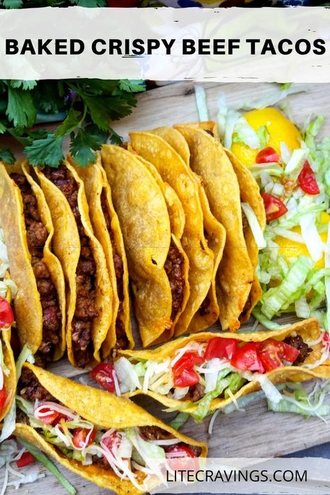 Homemade Double Decker Tacos, Crispy Tacos Beef, Crispy Fried Tacos, Oven Fried Tacos, Baked Crispy Tacos, Deep Fried Tacos Recipe, Crispy Tacos In Oven, Crispy Baked Tacos, Baked Tacos Beef