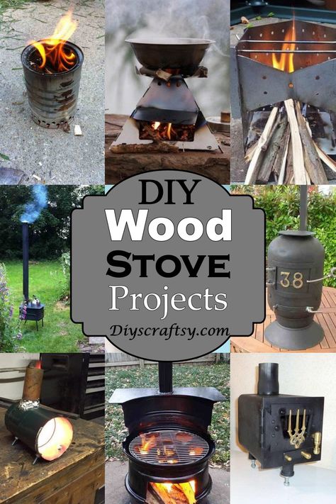 Homemade Heater, Gas Bottle Wood Burner, Tiny House Wood Stove, Outdoor Wood Burner, Paper Flower Ideas, Wood Stove Heater, Small Wood Burning Stove, Mini Wood Stove, Tiny Wood Stove