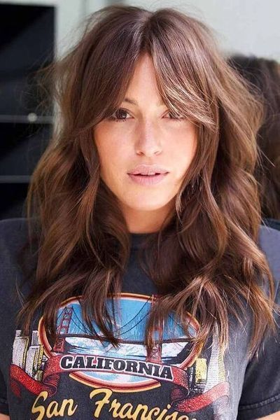 The It Girl Hair Trend: Curtain Bangs - Classically Cait Bangs Wispy, Shaggy Long Hair, Bangs Tutorial, Long Shag Haircut, Long Face Hairstyles, Summer Haircuts, Bangs With Medium Hair, Hair Trend, Shag Haircut