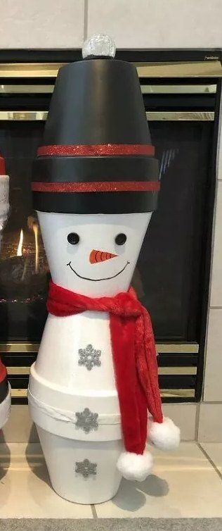 Get your creative juices flowing. Terracotta Snowman Pots, Snowman Clay Pots, Christmas Terra Cotta Pot Ideas, Terracotta Christmas Decor, Small Clay Pot Crafts, Clay Pot Christmas Crafts, Bug Spray Recipe, Snowman Diy, Pot Craft