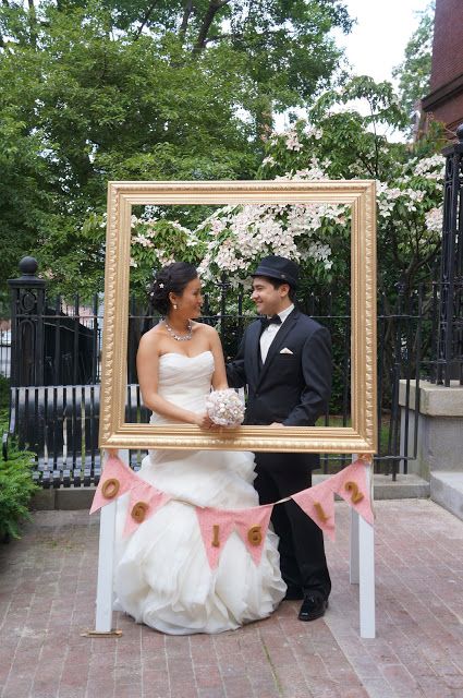 Wedding Frame Prop For my wedding I thought it would be super cute to have a large wedding frame for everyone to take photos behind.... Frame Props, Photo Frame Prop, Framed Wedding Photos, Diy Photo Frames, Wedding Frame, Wedding Altars, Large Wedding, Wedding Photo Props, Hanging Picture Frames