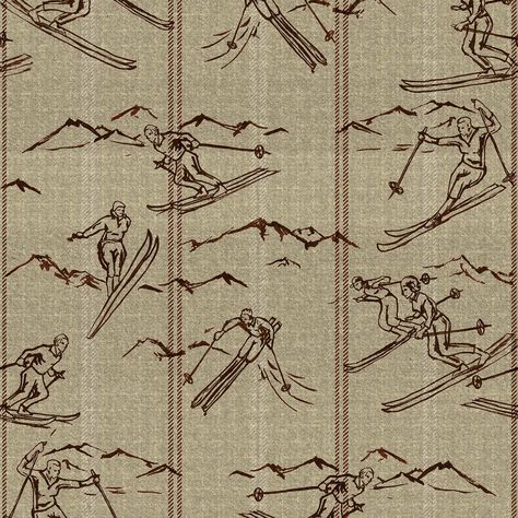 Ski Wallpaper, Ski Lodge Style, Ski House, Ski Chalet, Mind The Gap, Lodge Style, Cabin Style, Modern Wallpaper, Burke Decor