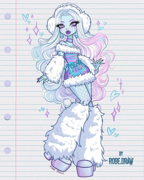 ❄️ A B B E Y ❄️ . artwork by @robe.draw . . . #drawing #draw #monsterhigh #monsterhighart #monsterhighdolls #snowman #monster… | Instagram Monster High Abbey, Abbey Bominable, Arte Pin Up, الفن الرقمي, Arte Monster High, Monster High Pictures, Monster High Art, Monster High Characters, High Art