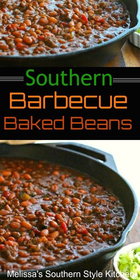 Barbecue Baked Beans, Southern Baked Beans, Beans Baked, Southern Bbq, Best Baked Beans, Bbq Baked Beans, Bbq Beans, Baked Bean Recipes, Southern Cooking