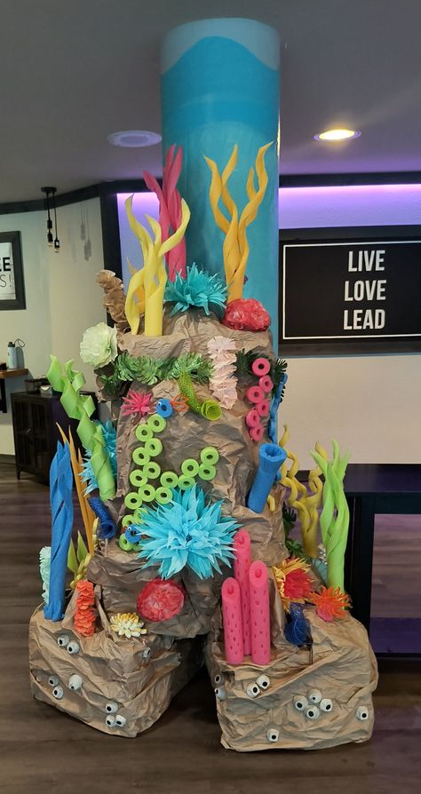 Deep Sea Discovery Vbs, Pillar Decor, Vbs 2024, Office Decorating, Drama Club, Deep Sea, Under The Sea, Decorating Ideas, Office Decor