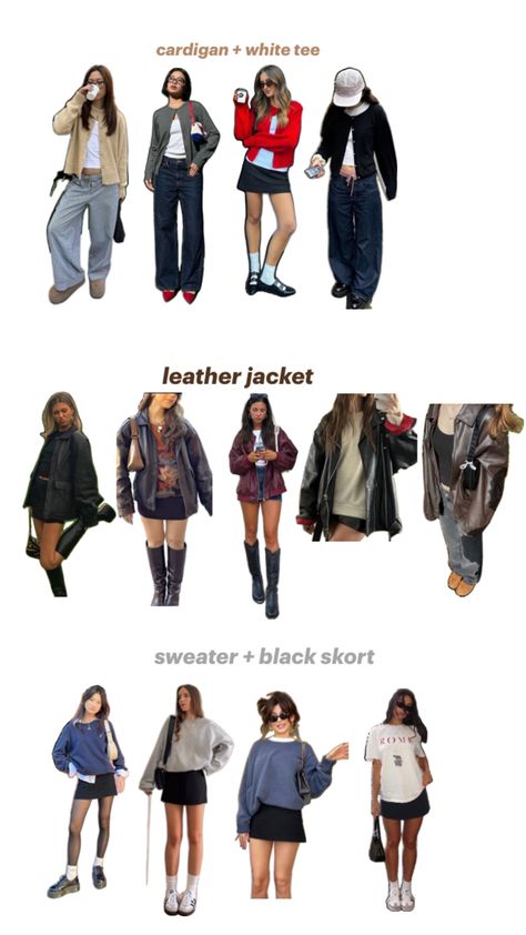 Casual Date Outfit Autumn, 2000s Dark Academia Outfits, Light Brown Long Coat Outfit, Sweater Leather Jacket, Iconic Fall Outfits, 90s Fashion Autumn, 2000s Casual Fashion, Autumn 90s Outfit, Taiwan Autumn Outfit