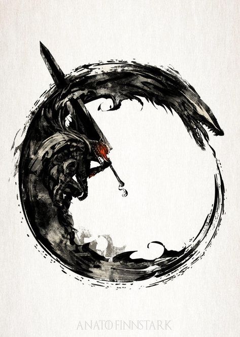 Berserk Ouroboros | Berserk | Know Your Meme Fenrir Tattoo, Ouroboros Tattoo, Chinese Tattoo, Dark Souls Art, Samurai Tattoo, 다크 판타지, Desenho Tattoo, Samurai Art, Viking Tattoos