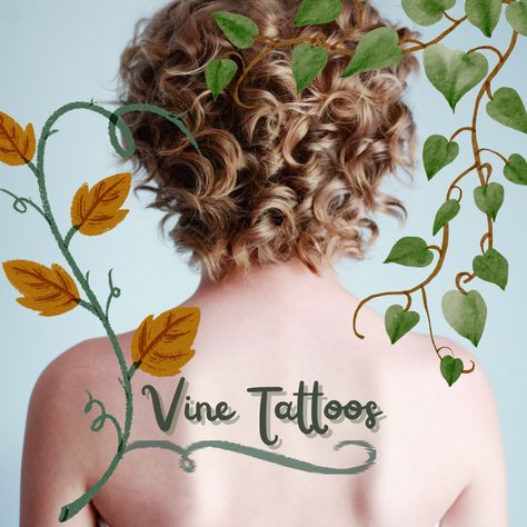 Learn about vine tattoo designs, meanings, and ideas, and see lots of photos for inspiration. Crawling Vine Tattoo, Thorny Vine Tattoo, Grape Vine Tattoo, Vines Tattoo, Flower Vine Tattoos, Tattoo On Neck, Ivy Tattoo, Vine Drawing, Vine Tattoo