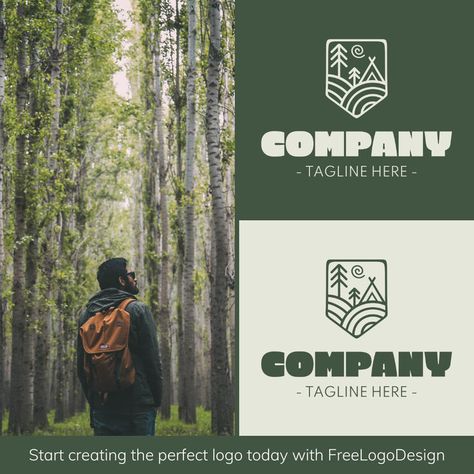 Transform your outdoor company with a captivating logo! Our logo maker simplifies the process, allowing you to design a striking emblem that embodies the spirit of your brand. Whether you're in adventure tourism, outdoor gear, or hiking guides, a memorable logo is essential for standing out. Start crafting your logo today! FreeLogoDesign offers thousands of templates to help you create the perfect logo. Environment Logo Design, Environment Logo, Outdoor Logo, Adventure Tourism, Green Logo, Own Logo, Logo Ideas, Logo Maker, Ecology