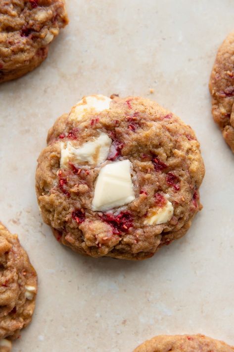 Lemon And White Chocolate Cookies, Raspberry Lemon Cookies, Lemon White Chocolate Chip Cookies, Lemon Raspberry Cookies, White Chocolate Raspberry Cookies, The Palatable Life, Palatable Life, Raspberry White Chocolate Cookies, Raspberry Cookie