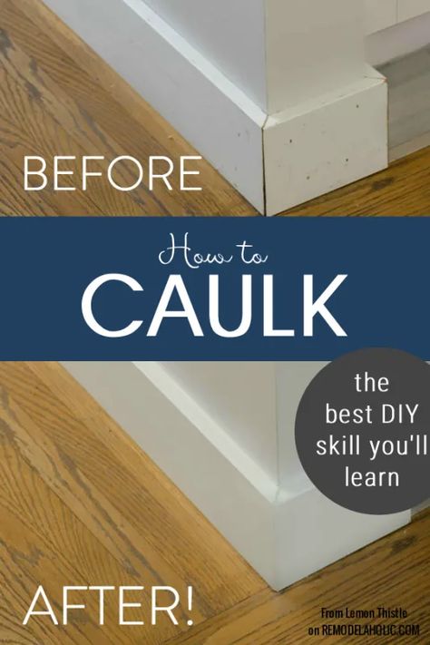 Caulking Tips, Home Fix, Diy Home Repair, Best Diy, Home Repairs, Diy Home Improvement, Baseboards, Door Frame, Home Maintenance