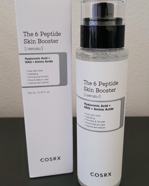 My skin after using Cosrx The 6 Peptide Skin Booster. This hydrating and skin-evening serum delivers on its claims with a fragrance-free formula and fair price point. @Influenster @cosrx #complimentary #preppair #6peptide #cosrxpeptideserum Skin Booster, Peptide Serum, Hyaluronic Acid Serum, Improve Skin Texture, My Skin, Fragrance Free, Even Skin Tone, Amino Acids, Fragrance Free Products