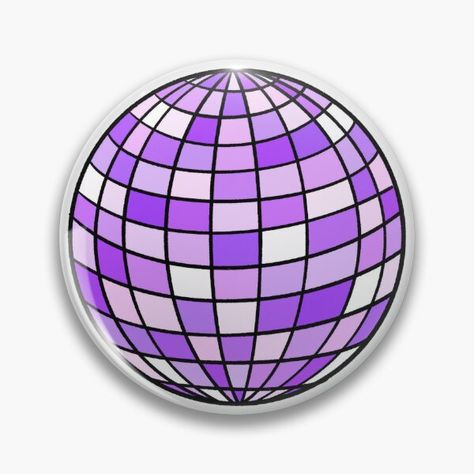 Purple Disco Ball, Purple Disco, Senior Jeans, Senior Overalls, Ball Drawing, Purple Mirror, Purple Gradient, Punch Needle Patterns, Parking Spot