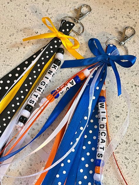 Personalized Ribbon Bag Tag/cheer Bag Tag/ribbon Zipper Pull/ribbon Keychain/name Tag/sports Bag Tag/keychain Name Tag/team Gift/zipper Pull - Etsy Basketball Team Gifts Diy, Cheer Gifts Diy, Homecoming Braids, Cheer Fundraiser, Diy Crafts Keychain, Bag Tassels, Ribbon Keychain, Guard Gifts, Keychain Designs