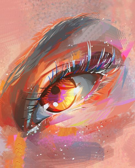 Abstract Digital Art Illustrations, Desain Buklet, Eyes Artwork, Outfits Petite, Eye Painting, 캐릭터 드로잉, Current Fashion, 2022 Trends, Outfits 2022