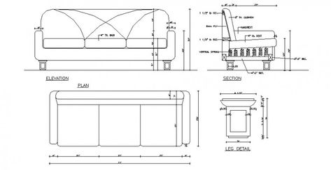 Dynamic sofa set elevation, section, plan and leg cad drawing details dwg file Fallingwater Interior, Sofa Frame Plans, Furniture Detailing, Furniture Details Drawing, Hotel Room Design Plan, Section Plan, Details Drawing, Sofa Drawing, Drawing Room Furniture