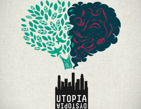 Tomorrow’s World — Dystopia or Utopia? - Chris Herd - Medium Utopia Vs Dystopia, Utopia Dystopia, Utopian Society, Dystopian Society, Genius Hour, Dystopian Fiction, World Of Tomorrow, Game Concept, Hippie Art