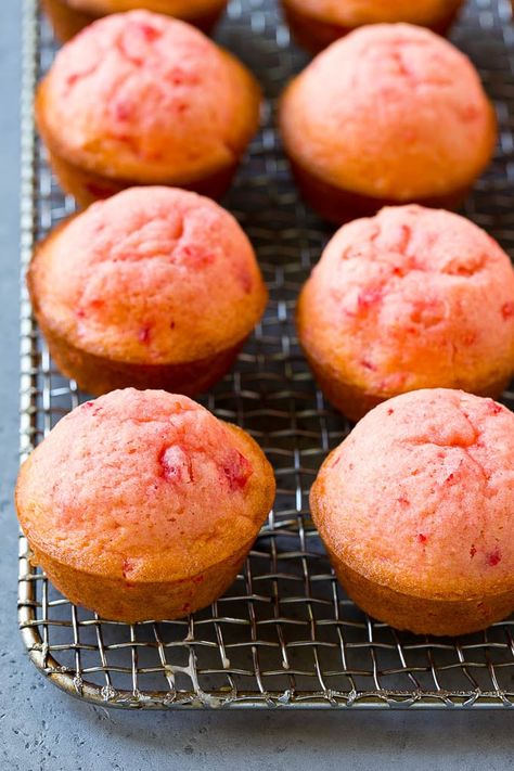 Cherry Almond Muffins, Maraschino Cherries Recipes, Cherries Recipes, Cherry Muffin, Palmier Cookies, Freeze Muffins, Cake Mix Muffins, Cherry Glaze, Cherry Bread