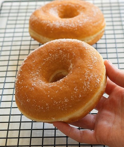 Italian Donuts - The Best Homemade Donuts Recipe Best Glazed Doughnut Recipe, Copycat Shipleys Donut, How To Fry Donuts At Home, Italian Donuts Bomboloni, Oven Baked Yeast Donuts Recipes, Softest Donut Recipe, German Donuts Recipe, Yeast Donuts Fried, Dutchie Donut Recipe