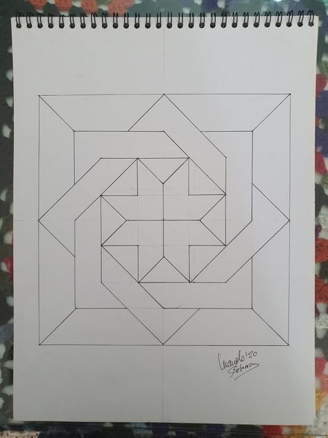 Drawing Geometric Patterns, Geometric Patterns Drawing, Patterns Drawing, Geometric Shapes Drawing, Easy Rangoli Designs Diwali, Painted Barn Quilts, Wood Wall Art Diy, Barn Quilt Designs, Abstract Graphic Design