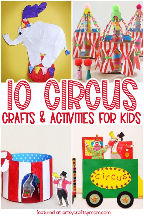 Circus Craft Ideas For Preschool, Carnival Crafts For Preschoolers, Circus Crafts Preschool Art, Carnival Music Activities, Circus Theme Kindergarten Activities, Carnival Theme Kindergarten Activities, Circus Theme Day At School, If I Ran The Circus Activities, Circus Ship Book Activities