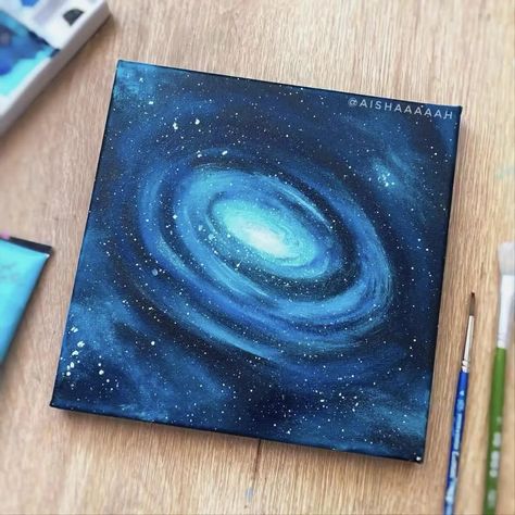 Sky Art Painting, Simple Acrylic, Simple Painting, Seni Dan Kraf, Canvas Painting Tutorials, Simple Canvas Paintings, Canvas Drawings, Painting For Beginners, Canvas Painting Designs