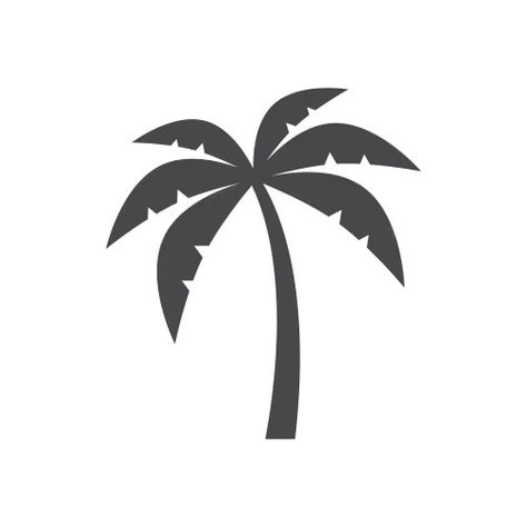 Palm tree and tropical island in sea icon Vector Image Palm Tree Outline, Palm Tree Icon, Palm Tree Vector, Holiday Symbols, Tree Icon, Tropical Island, Tropical Islands, Beach Trip, Palm Tree