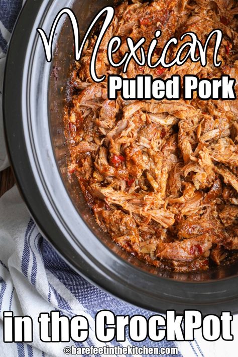 Slow Cooker Mexican Pulled Pork Essen, Crock Pot Pulled Pork Tacos, Pork Shoulder Roast Crock Pot, Shredded Pork Crockpot, Pork Roast Crock Pot Recipes, The Best Pulled Pork, Best Pulled Pork, Pulled Pork Enchiladas, Spicy Pulled Pork