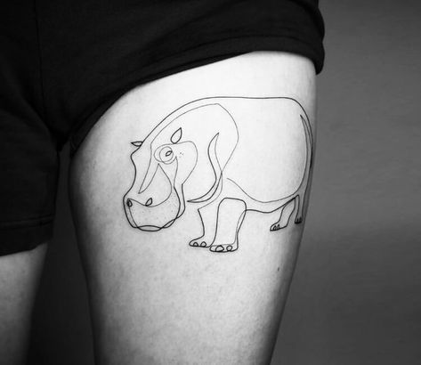 Cute Hippo Tattoo, Hippo Tattoo Small, Hippopotamus Tattoo, Kiwi Animal, Hippo Tattoo, Steve Butcher Tattoo, Sorry Mom Tattoo, Brother Tattoo, Mo Ganji