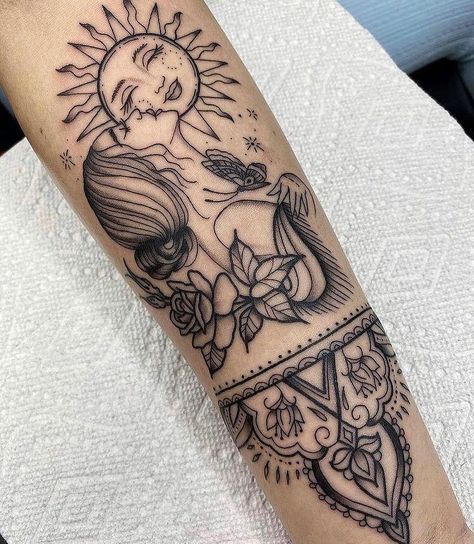 Tattoos For Women Non Floral, Womanly Tattoos, Hispanic Tattoos, Datum Tattoo, Brisbane Tattoo, Half Sleeve Tattoos Forearm, Hippie Tattoo, Boho Tattoos, Taurus Tattoos