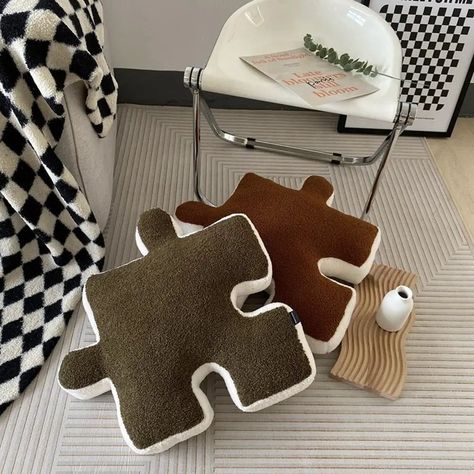 Cozy corners and puzzle-piece vibes 🧩✨ Bringing playful comfort to your space. #homedecor #cozyvibes #interiordesign #puzzlecushion #modernaesthetic Block Puzzle, Nap Pillow, Home Decor Sale, Stylish Beds, Puzzle Piece, Plush Pillow, Christmas Birthday Gifts, Building Block, Black Queen