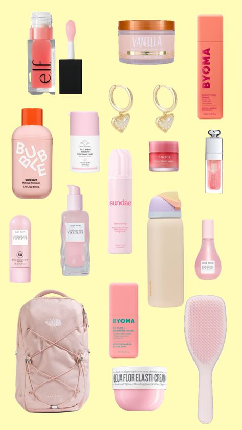 #pink#selfcare#skincare#cute Pink Skin Care Aesthetic, Pink And White Skincare, Pink Skin Care Fridge, Pink Skin Care Aesthetic Quotes, Pink Selfcare, Skincare Board, Pink Facemask Skincare, Selfcare Skincare, What I Want