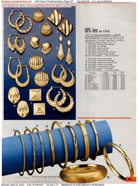 1985 Sears Christmas Book, Page 127 - Catalogs & Wishbooks 1980s Accessories, Sears Christmas Catalog, Antique Vanity Set, Jewellery Advertising, Vintage Guide, 1970s Jewelry, 80s Jewelry, 1980s Jewelry, Fashion 1980s