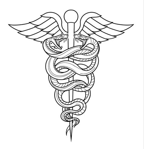 Floral Caduceus Tattoo, The Caduceus Tattoo, Hermes Caduceus Tattoo, Cute Rat Drawings, Medical Caduceus Tattoo, Nurse Caduceus Tattoo, Single Tattoo, Hermes Tattoo, Caduceus Tattoo