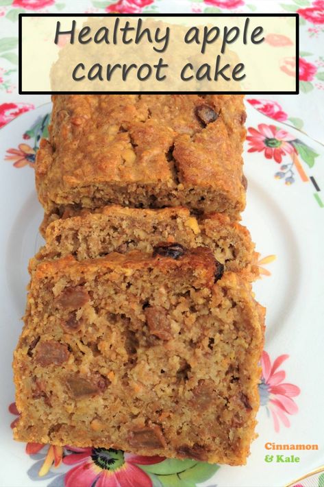 Carrot Apple Cake Recipe, Carrot Apple Cake, Carrot And Apple Cake, Low Fat Apple Recipes, Apple Carrot Cake, Low Cal Apple Recipes, Low Cholesterol Cake Recipes, Low Fat Desserts Healthy, Sugarless Cake