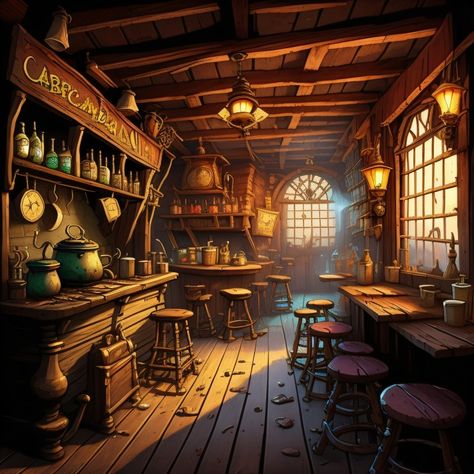 Monkey Island Art, Island Adventure, Monkey Island, Bar Interior, Island Art, Bar, Architecture, Art