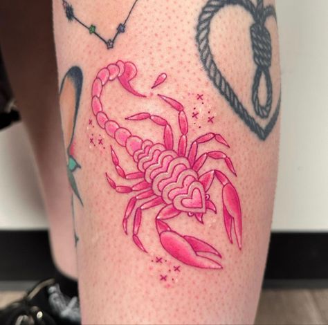 Line Tattoo Ideas, Traditional Tattoo Inspiration, Vintage Tattoo Design, Tattoo Line, Pink Tattoo, Scorpio Tattoo, Scorpion Tattoo, Pretty Tattoos For Women, Red Tattoos