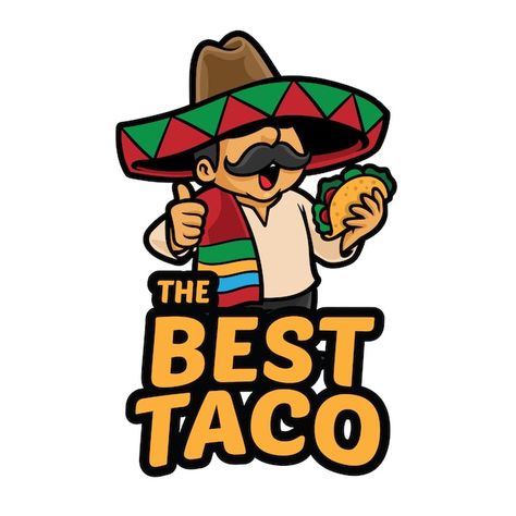 Taco Logo, Taco Shirts, Resturant Logo, Mascot Logos, Restaurant Business Cards, Logo Mascot, Cartoon Mascot, Food Cartoon, Beautiful Logos Design