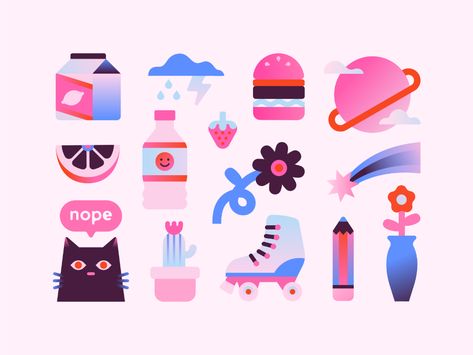 Icon Set Design, Conference Design, Motion Graphics Design, Simple Illustration, Creative Icon, Character Design Animation, Graphics Inspiration, Animated Icons, Illustration Character Design