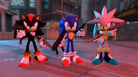 Sonic And Silver, Sonic Shadow And Silver, Shadow And Silver, Shadow Wallpaper, Sonic Shadow, Shadow Sonic, Silver The Hedgehog, Sonic Characters, Sonic Funny