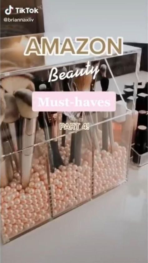 Amazon Beauty Must Haves! All products are linked in the Youtube video. Credit: briannaxliv  on tiktok #amazonfinds #amazonmusthaves #amazondeals #tiktokmademebuyit #amazonhome #amazonshopping #thehomeedit #getorganized #kitchenorganization Beauty Amazon Must Haves, Amazon Vanity Must Haves, Tiktok Must Haves, Must Buy Amazon Products, Makeup From Amazon, Girly Things To Buy, Amazon Finds Beauty, Amazon Needs, Room Asthetics