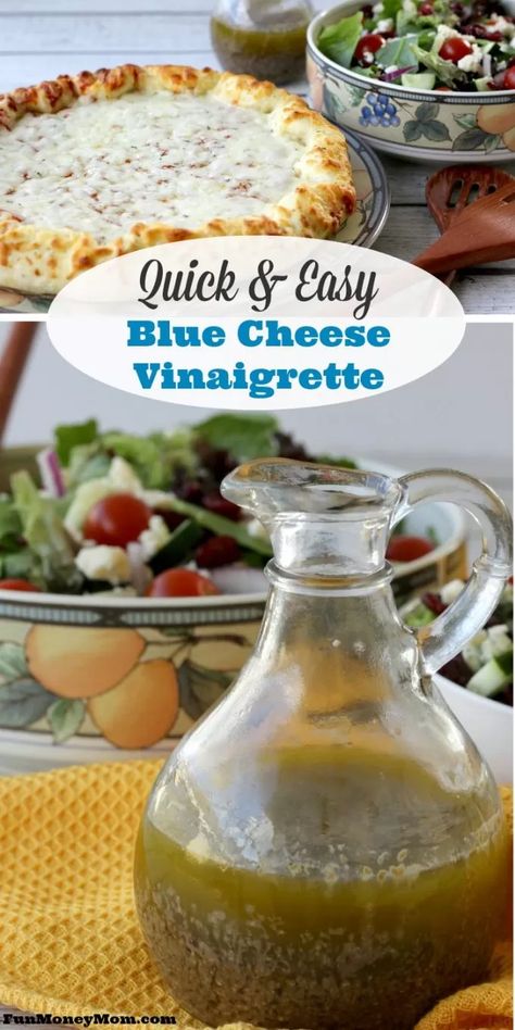 Who has time to cook dinner from scratch every night? My go-to dinner on busy nights is this pizza & salad with a deliciously easy blue cheese vinaigrette #FreschettaFresh @Walmart #ad Dinner From Scratch, Blue Cheese Vinaigrette, Mix Vegetable Recipe, Cheese Salad Dressing, Light Lunches, Vinaigrette Dressing Recipe, Advocare Recipes, Salad Inspiration, Blue Cheese Salad